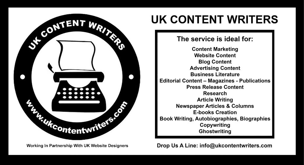 UK Content Writers Banner Advert.