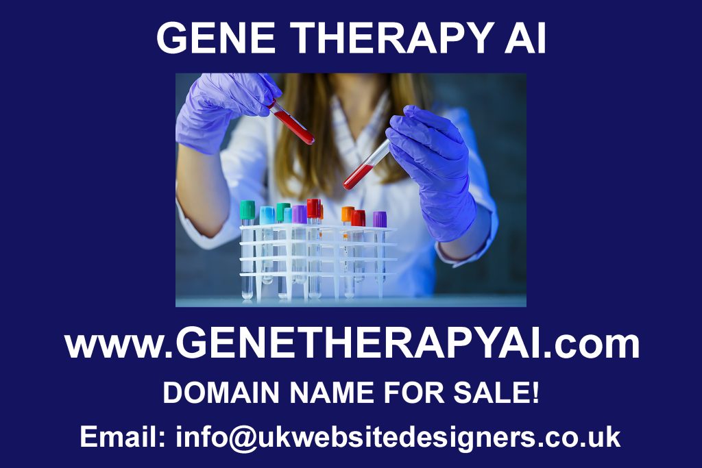 Gene Therapy AI Domain Name For Sale Banner AD