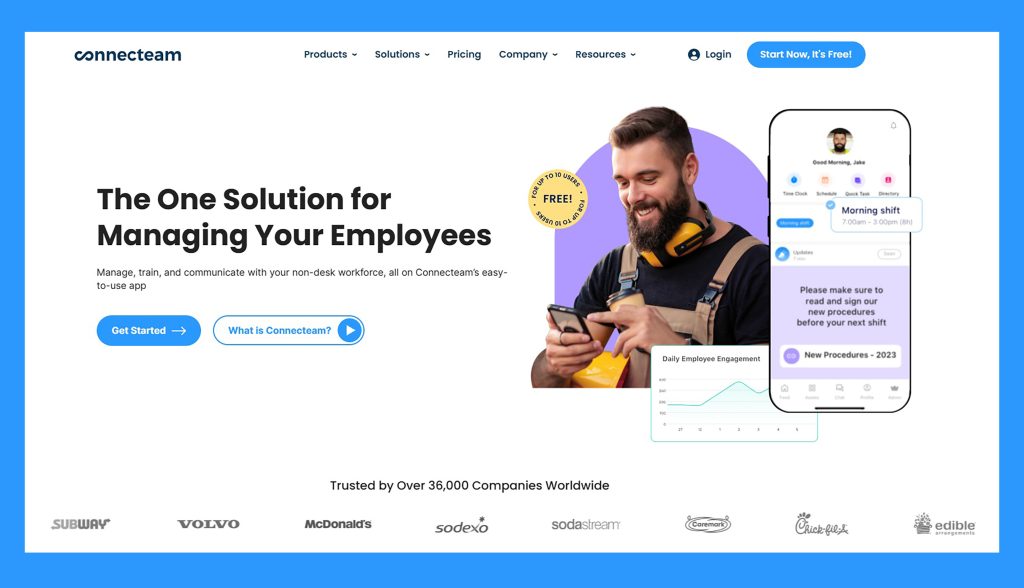Connect Team Landing Page