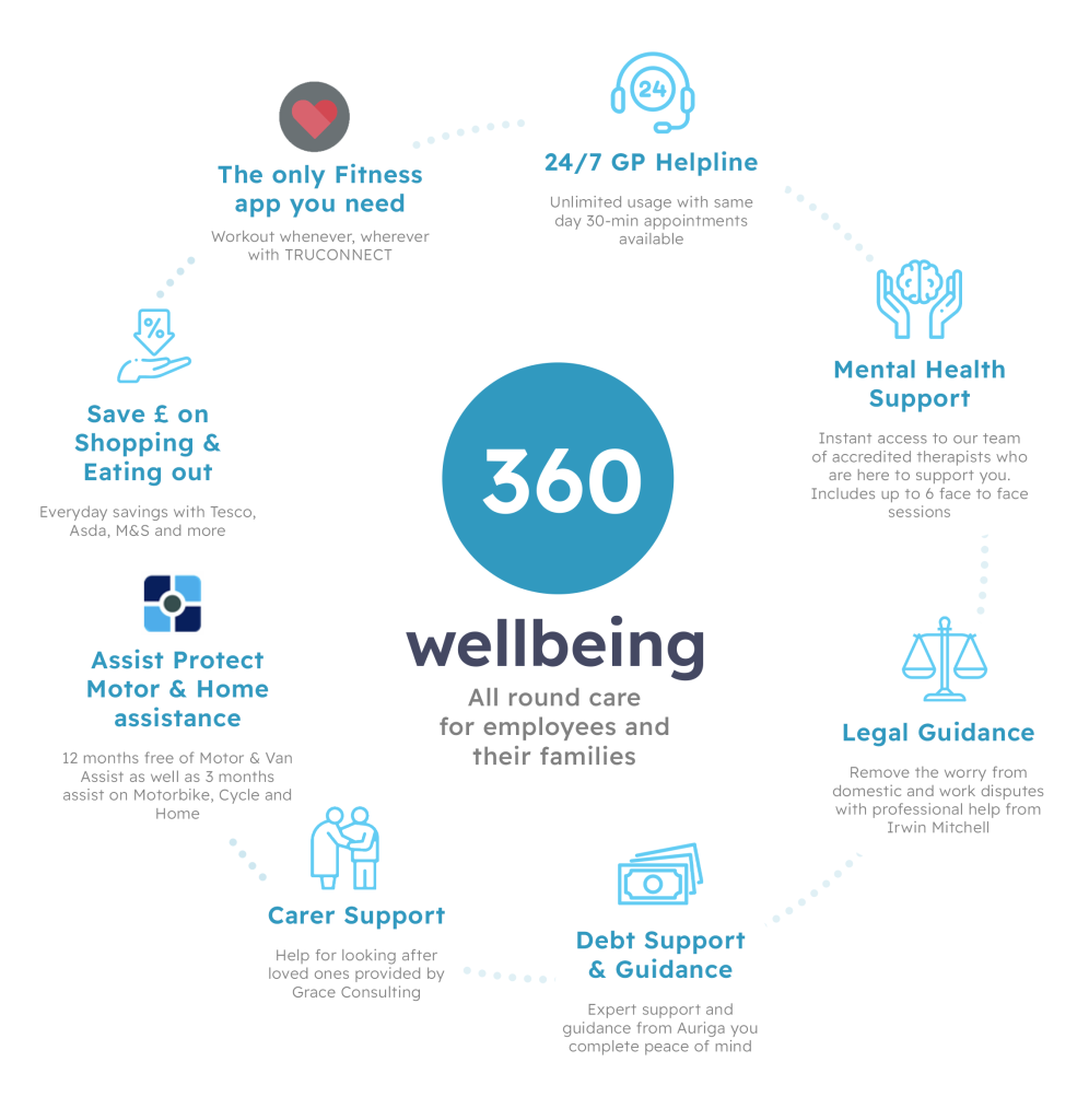 360 Wellbeing Services At a Glance infographic